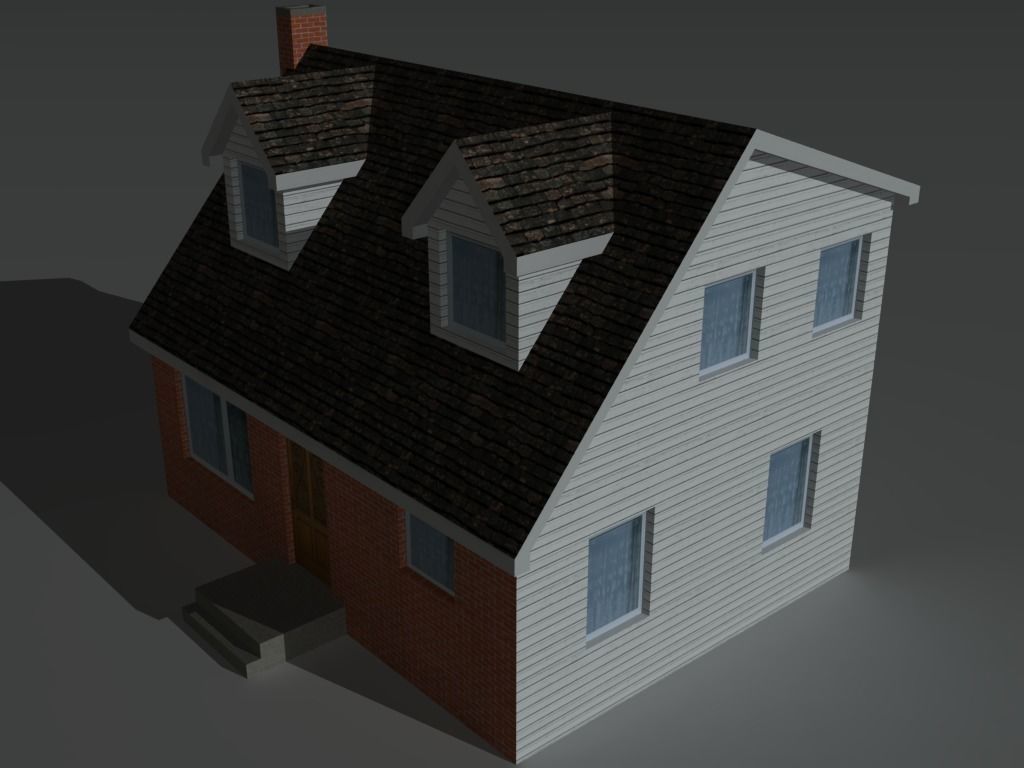 House Collection Set 2 Low-poly 3D model_6