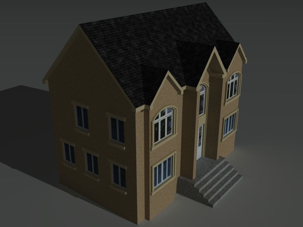 House Collection Set 2 Low-poly 3D model_14