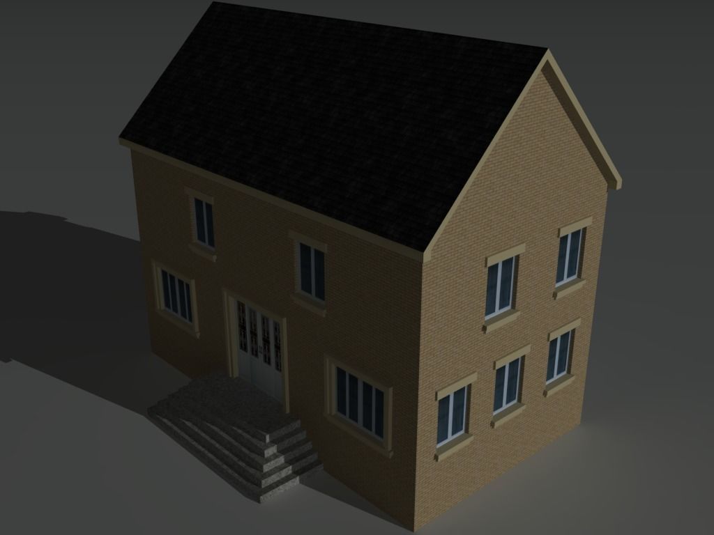 House Collection Set 2 Low-poly 3D model_13