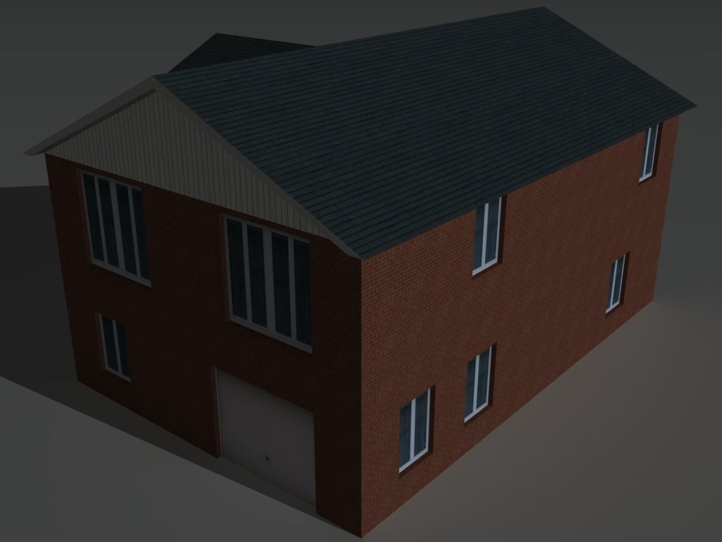 House Collection Set 2 Low-poly 3D model_17