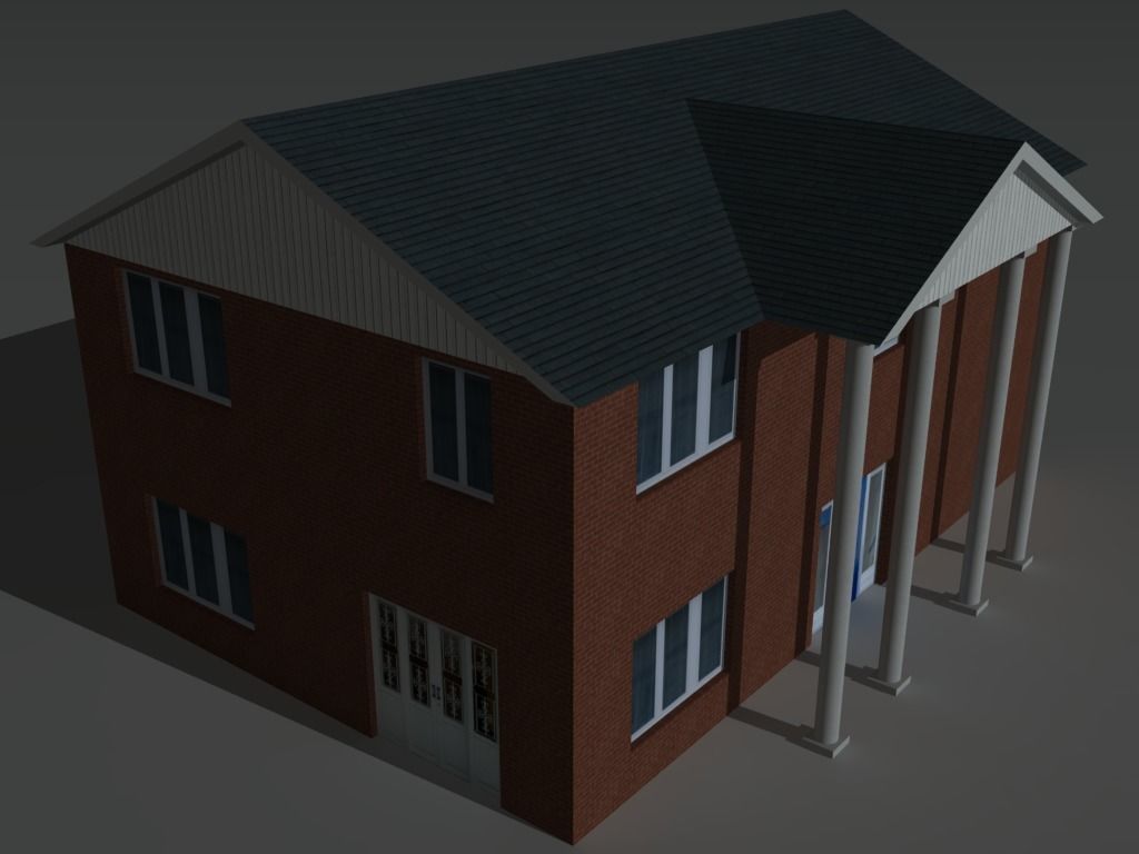 House Collection Set 2 Low-poly 3D model_19