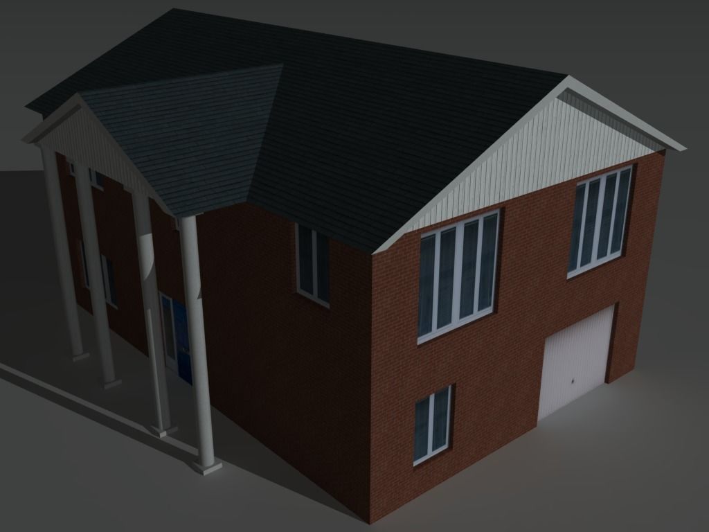 House Collection Set 2 Low-poly 3D model_16