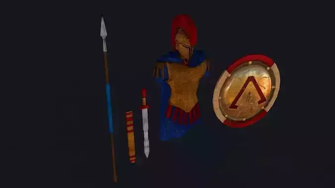 Sparta Armor Low-poly 3D model