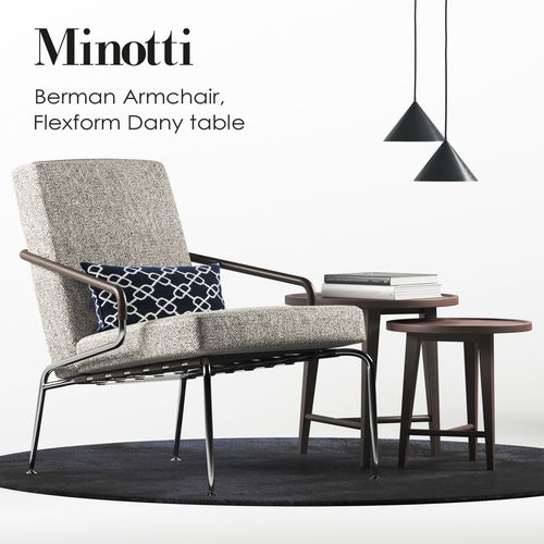 Minotti Berman armchair set  3D model