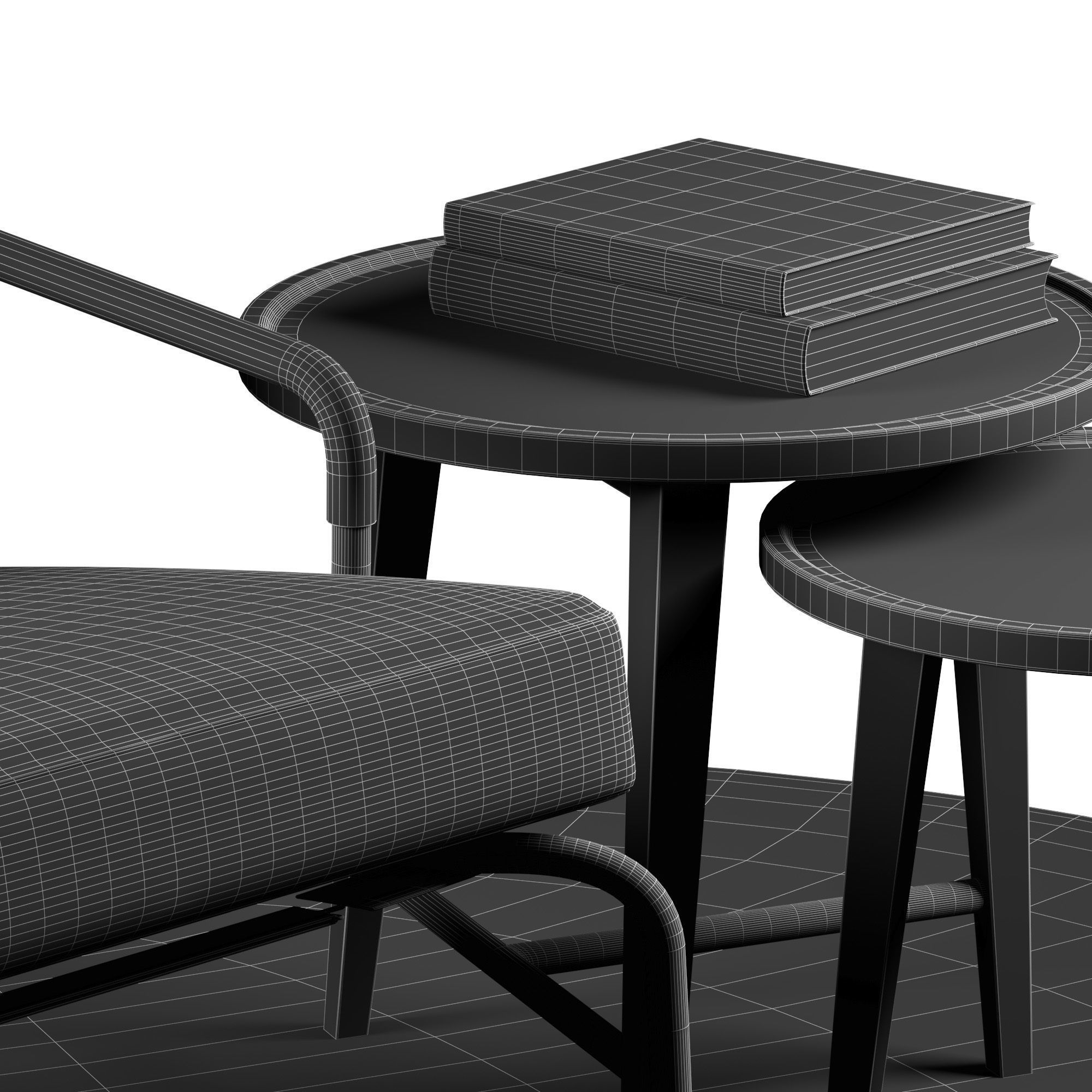 Minotti Berman armchair set  3D model_9