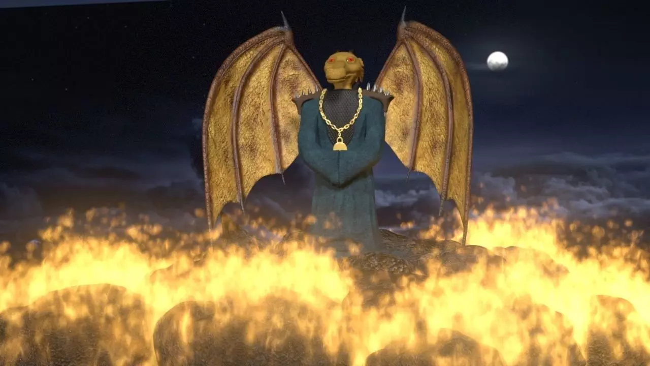 Dragon Priest Character Low-poly 3D model