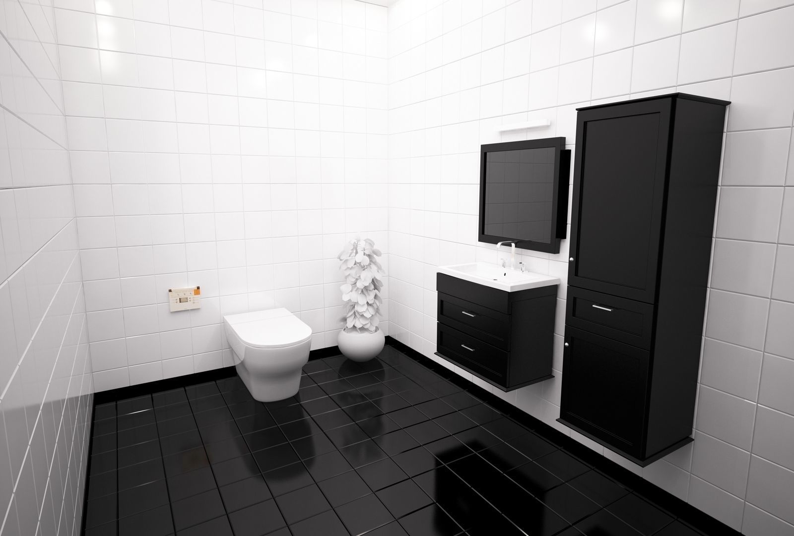 bathroom scene 3D model_1