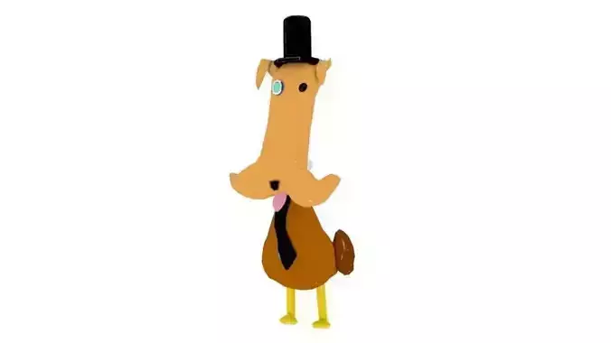 Cartoon Character - Regal Duck Dog 