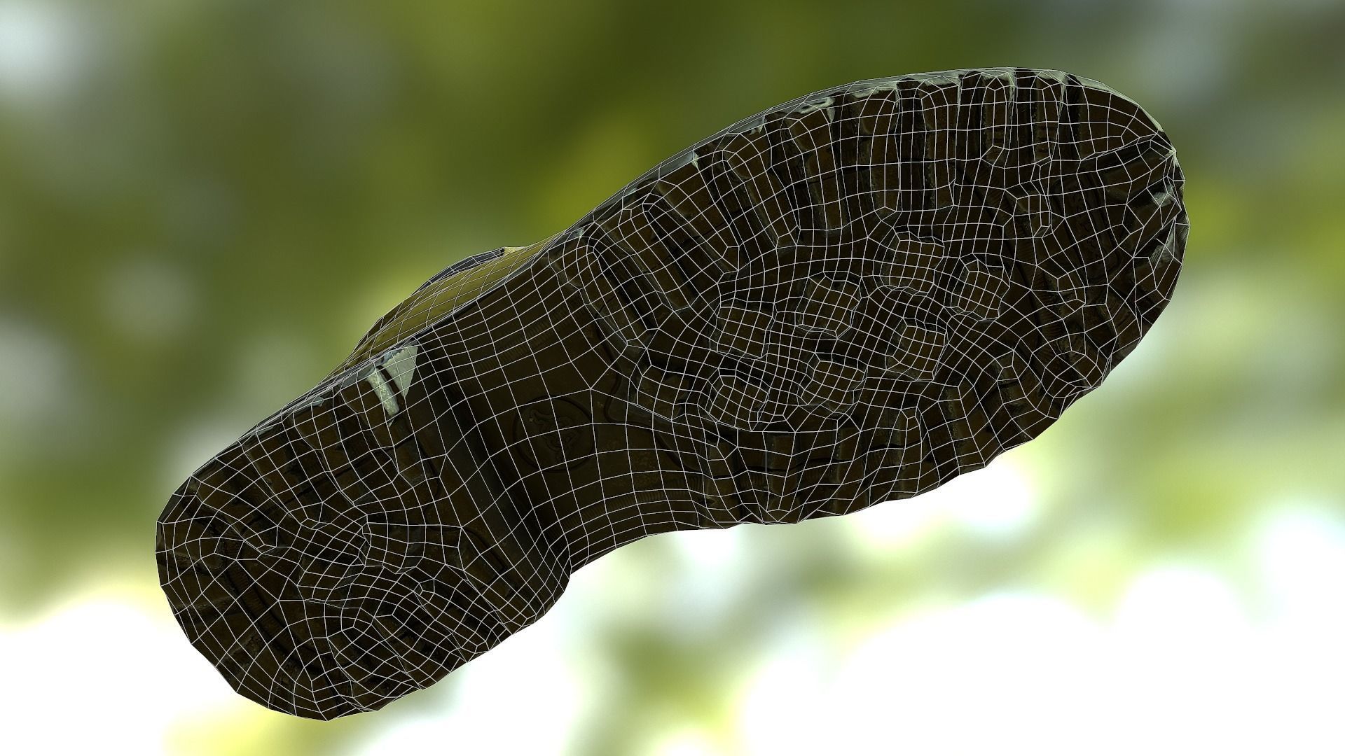 Boot 3D model low poly work Low-poly 3D model_12