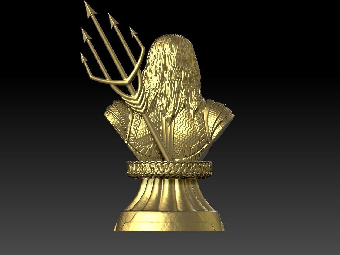 Aquaman Bust 3D print model_2