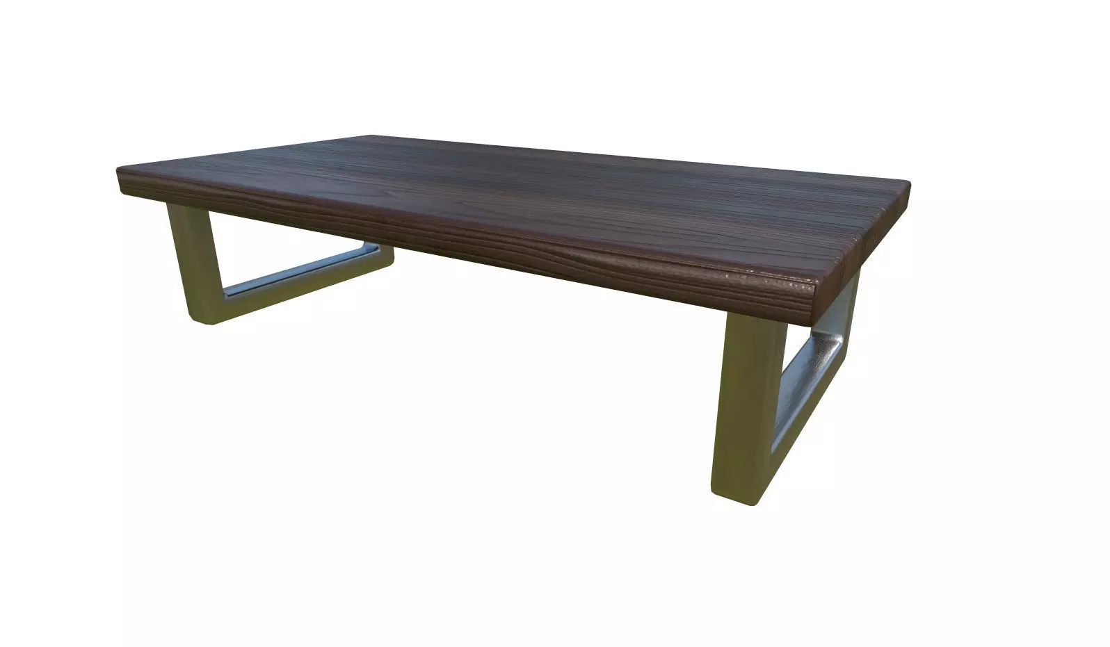 Modern Coffee Table Low-poly 3D model_0