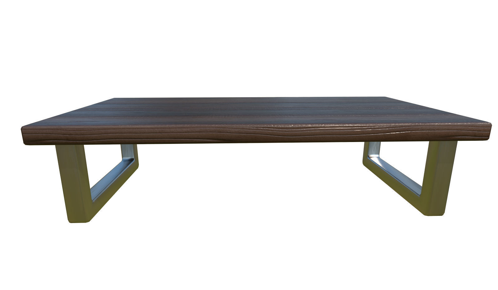 Modern Coffee Table Low-poly 3D model_2