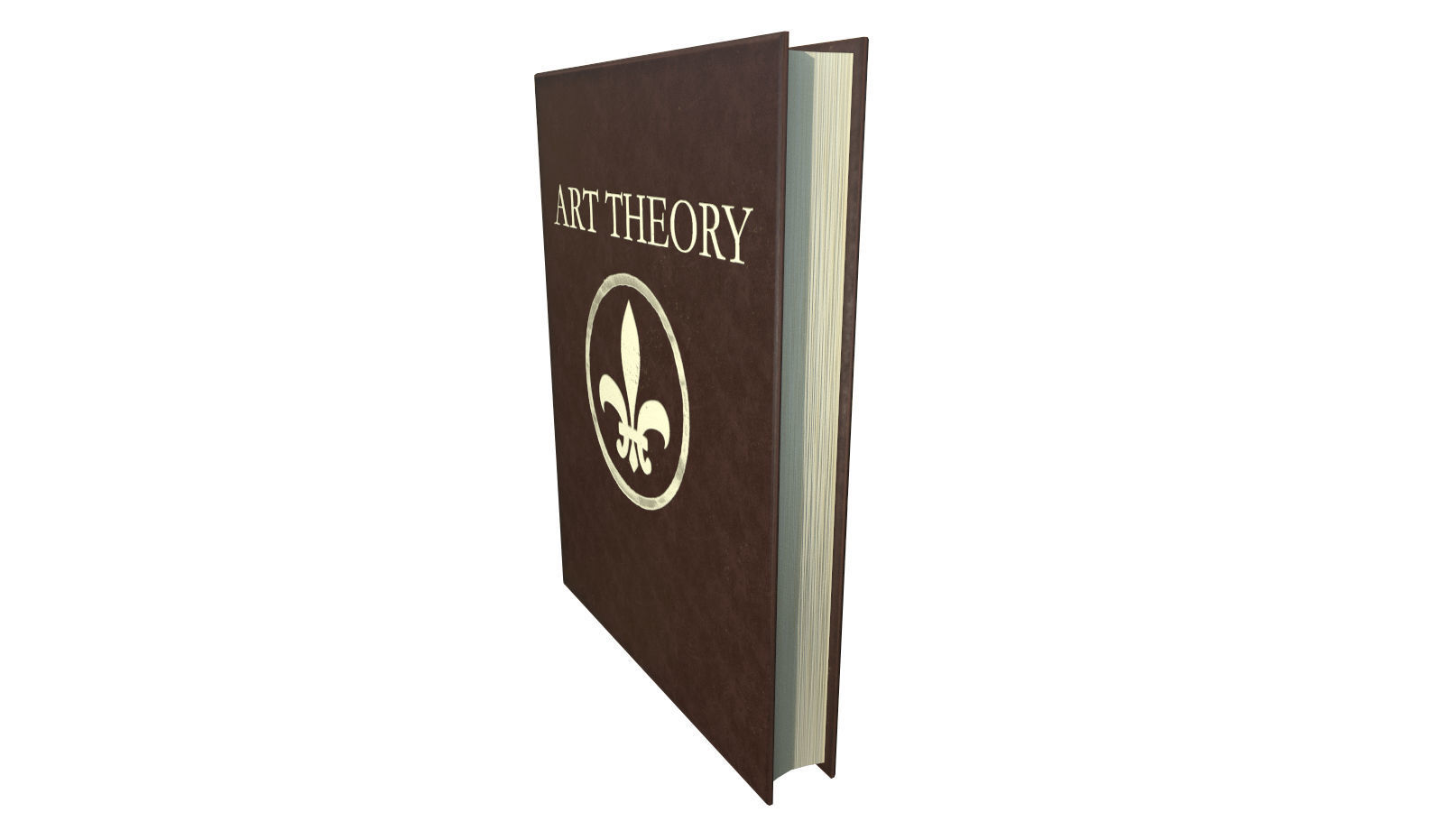 Old Leather Book Low-poly 3D model_1
