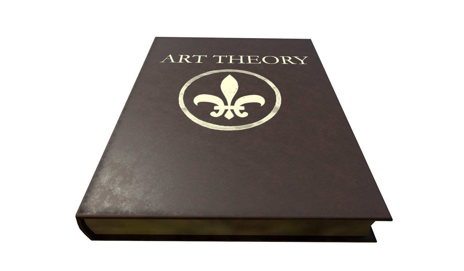 Old Leather Book Low-poly 3D model_4