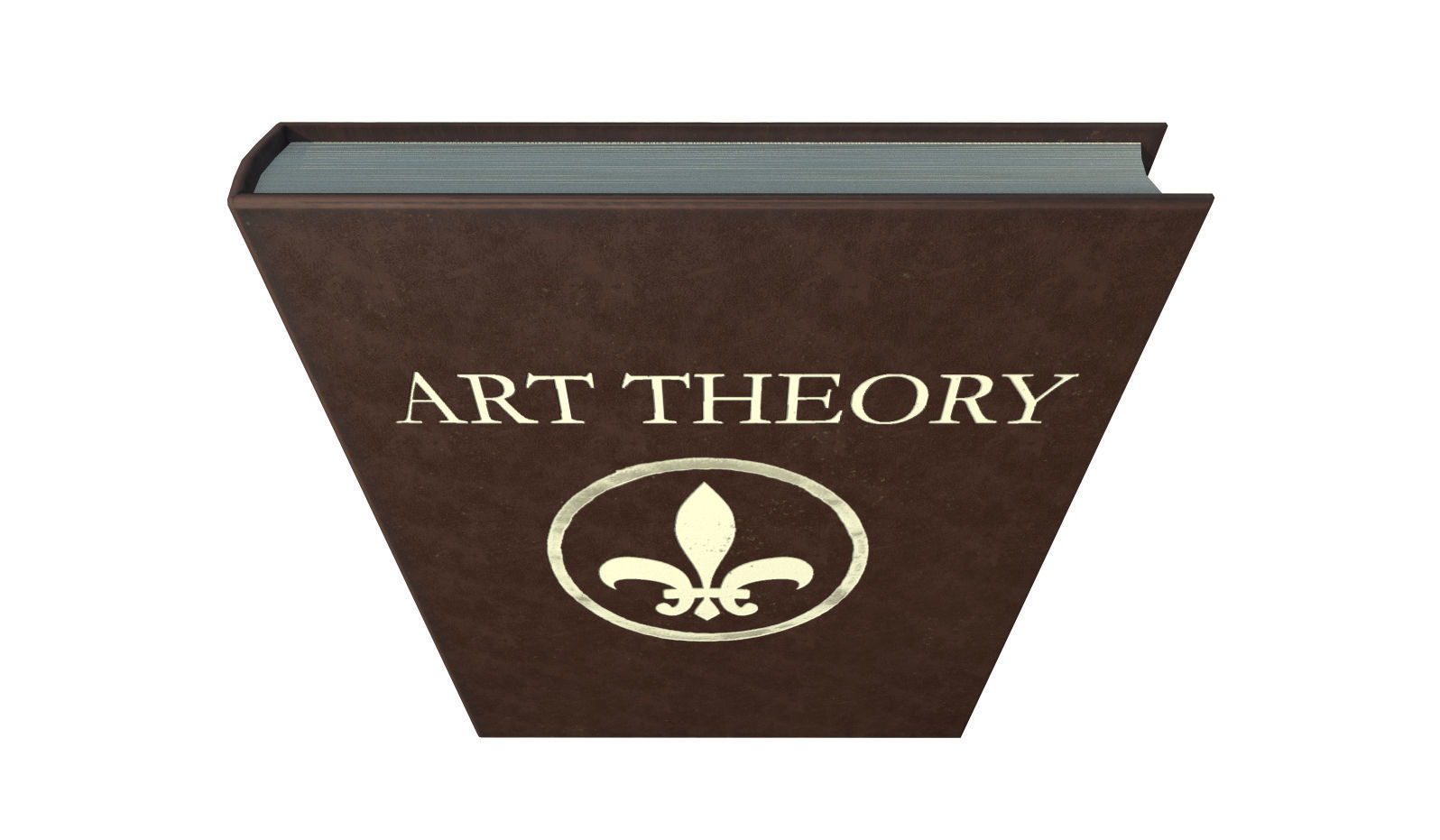 Old Leather Book Low-poly 3D model_5