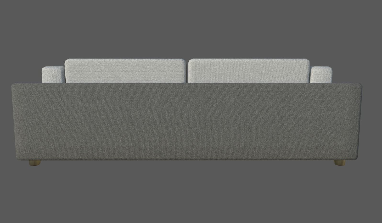 Modern Couch Low-poly 3D model_2