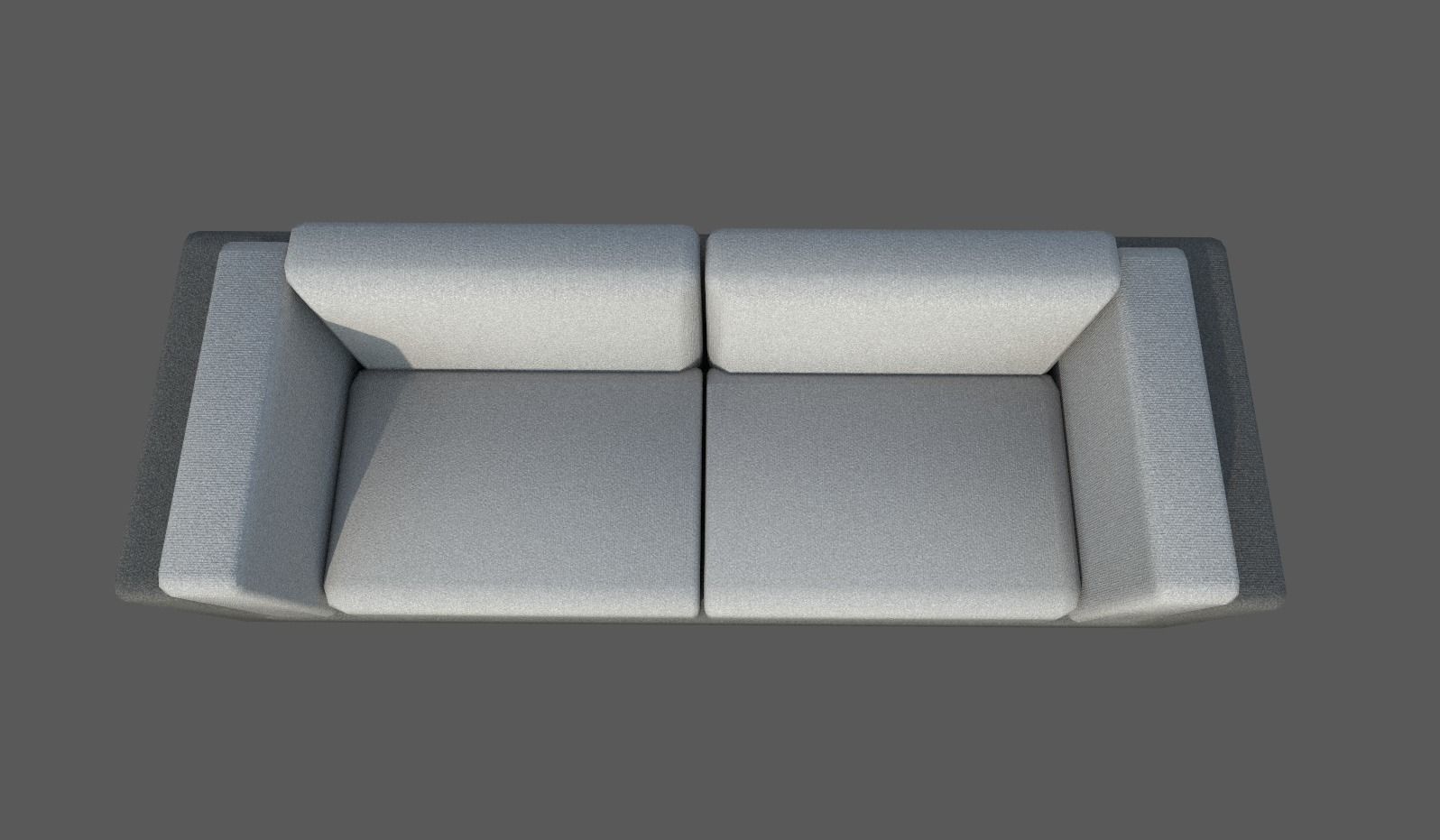 Modern Couch Low-poly 3D model_1