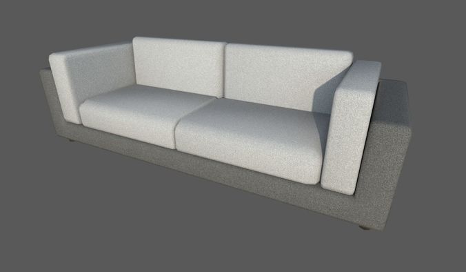 Modern Couch Low-poly 3D model