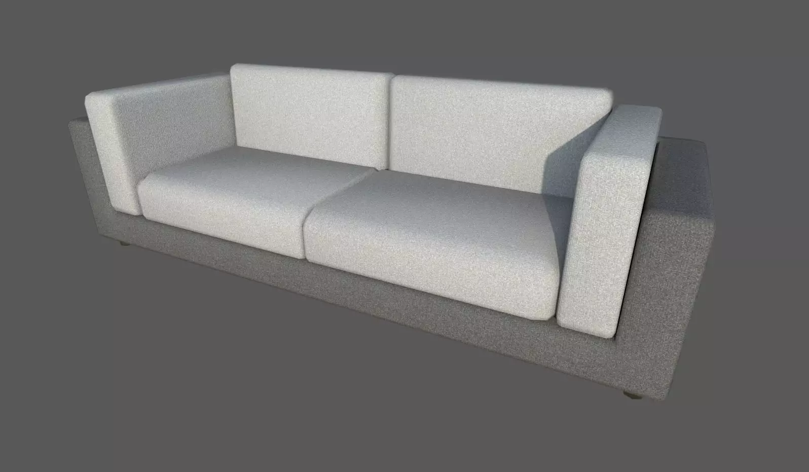 Modern Couch Low-poly 3D model_0