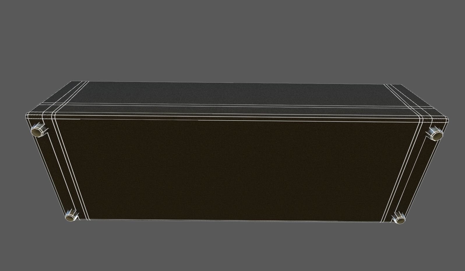 Modern Couch Low-poly 3D model_6