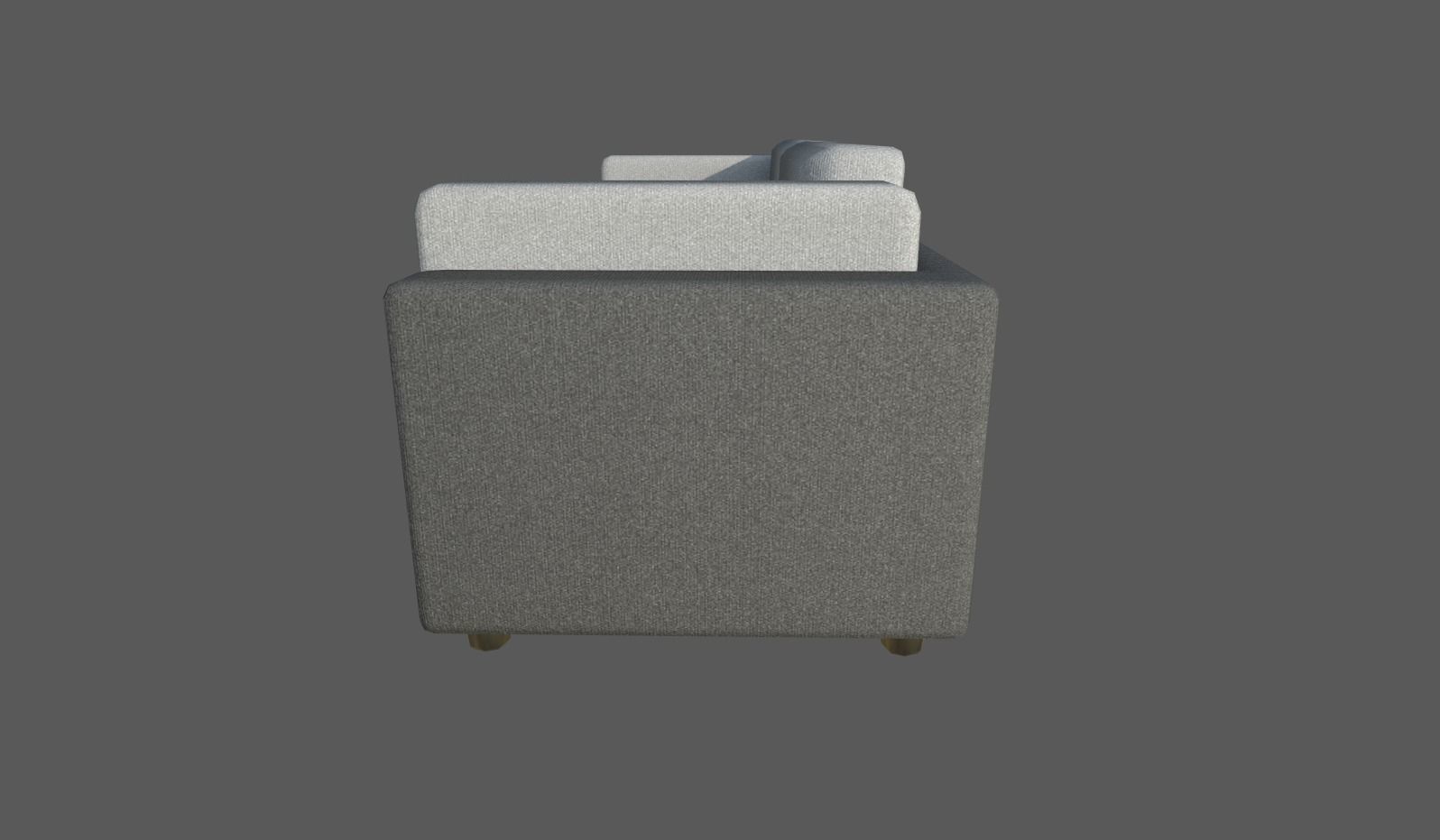 Modern Couch Low-poly 3D model_3