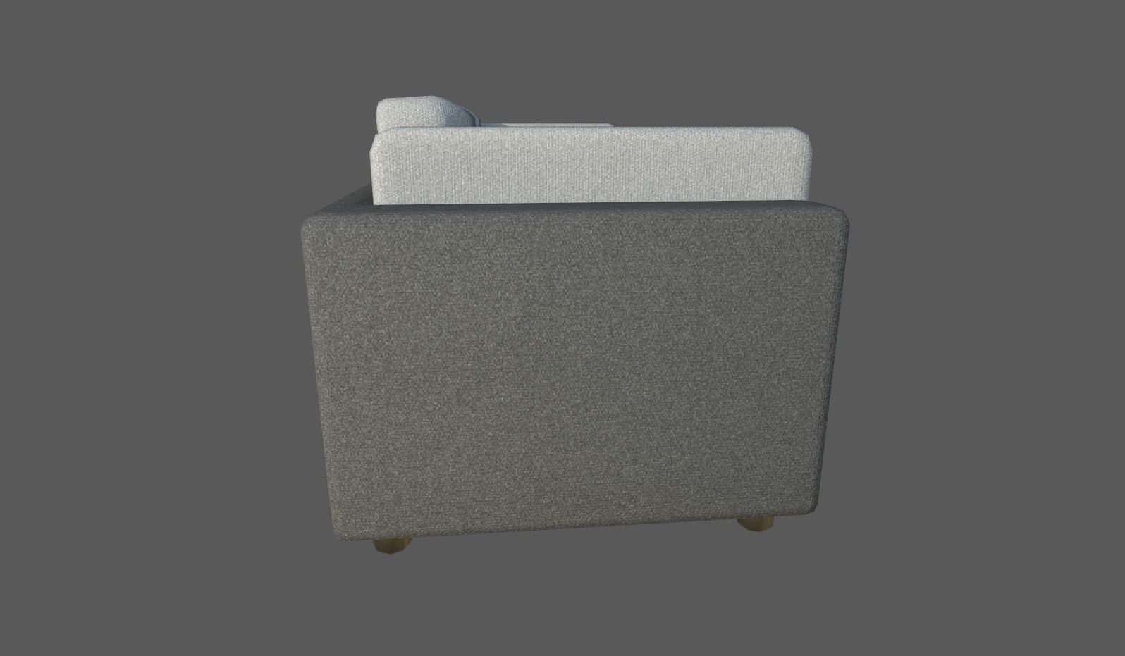 Modern Couch Low-poly 3D model_4