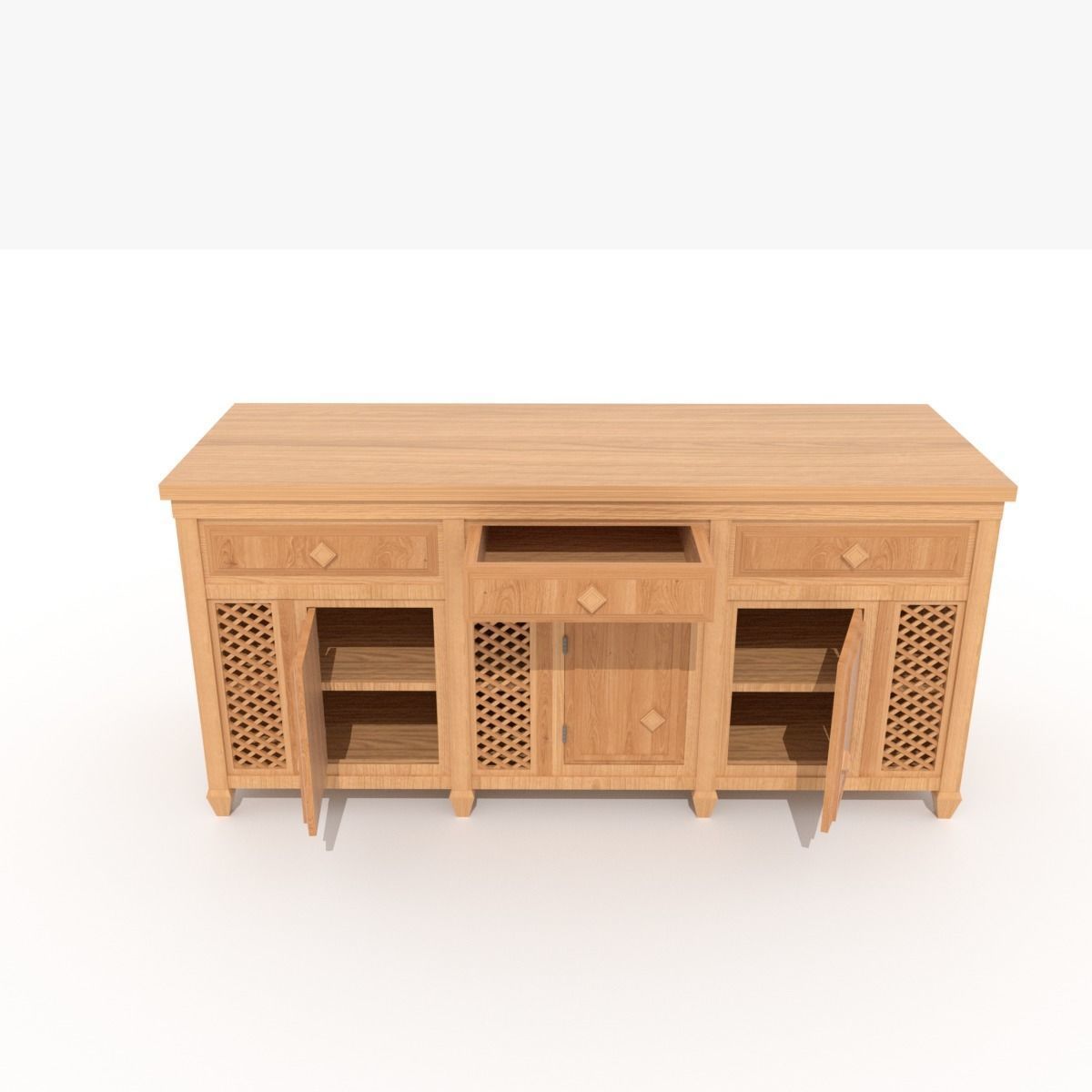 Cabinet dresser 3D model_2