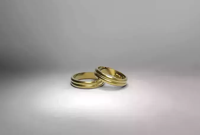 alianzas two gold wedding rings