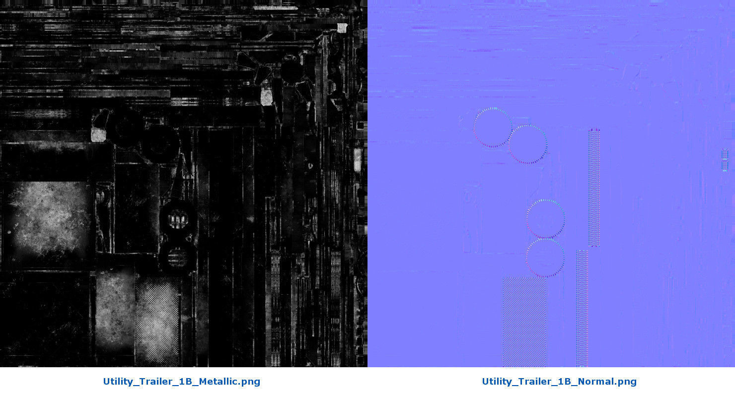 Utility Trailer 1B Low-poly 3D model_8