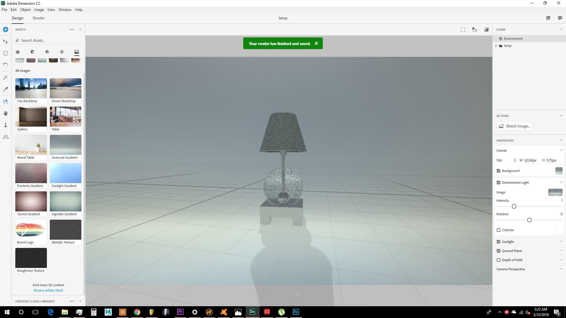 HD lamp 3D model_1