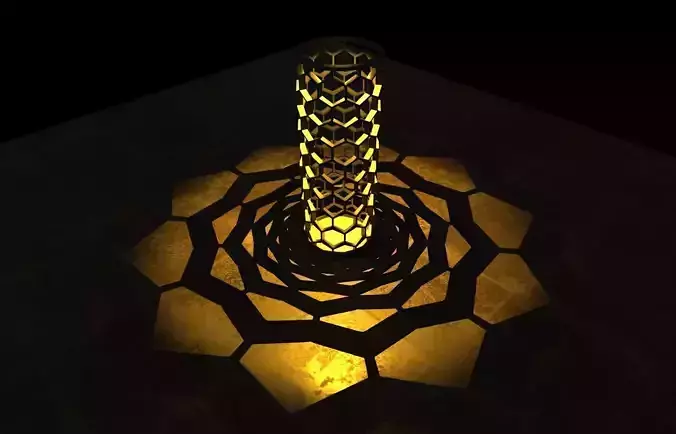 Honeycomb shaped Candle shade 3D print model