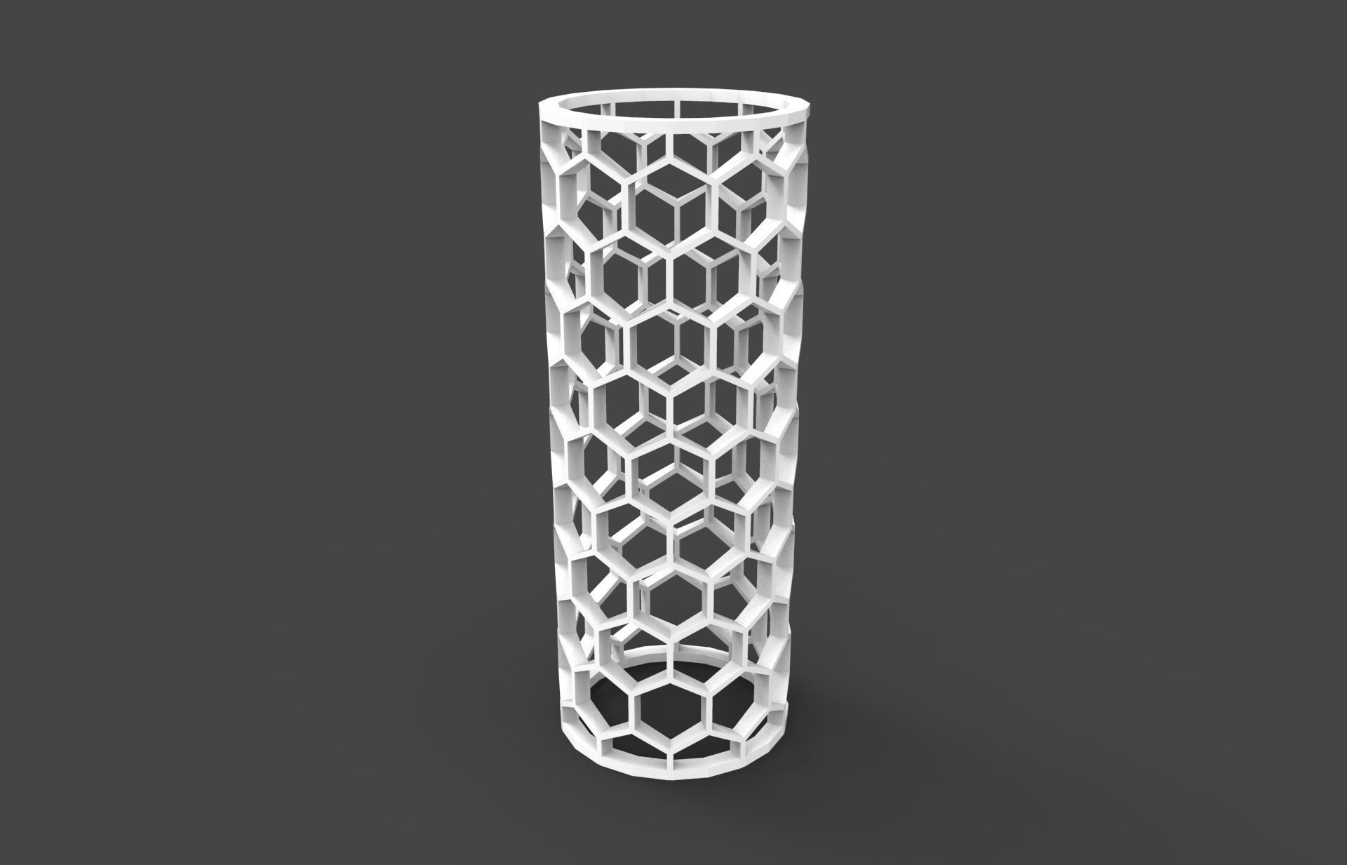Honeycomb shaped Candle shade 3D print model_1