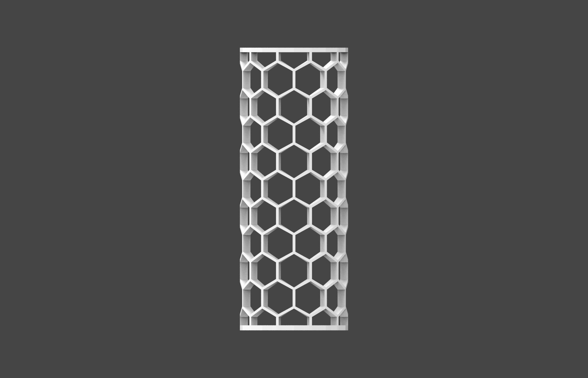 Honeycomb shaped Candle shade 3D print model_2
