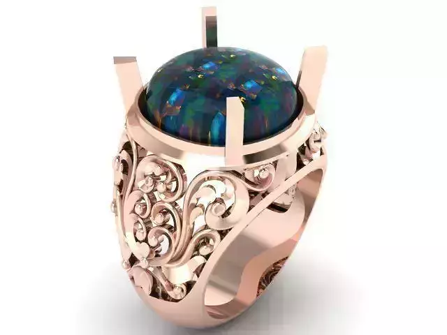 cianjuran opal engagement ring in rose gold