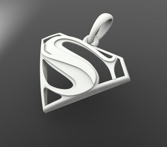 superman logo pendant 3D print model