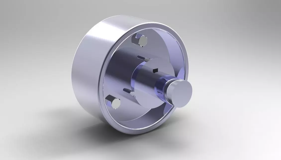 Rigid Flange Coupling Free 3D model_0