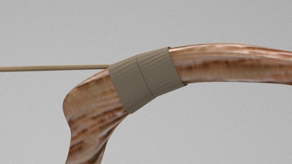 fantasy bow Low-poly 3D model_3