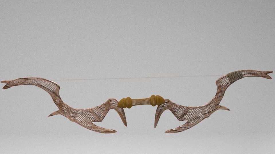 fantasy bow Low-poly 3D model_6
