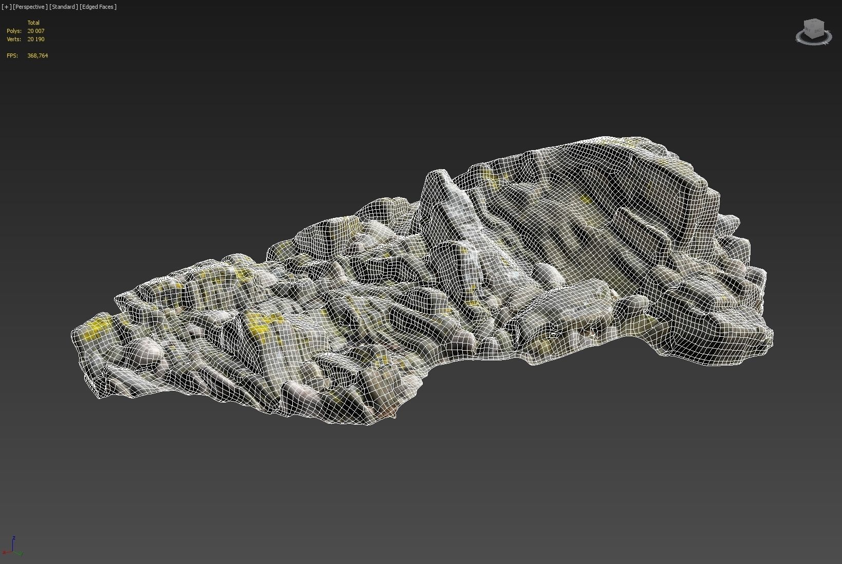 3d scanned rock cliff N 3D model_3