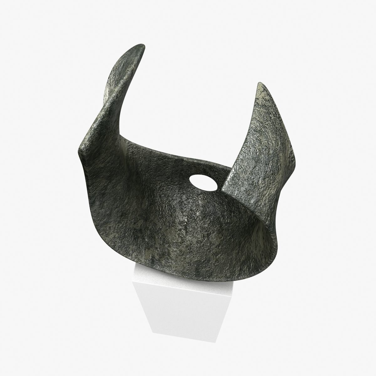 barbara hepworth - curved form bronze sculpture 3D model_6