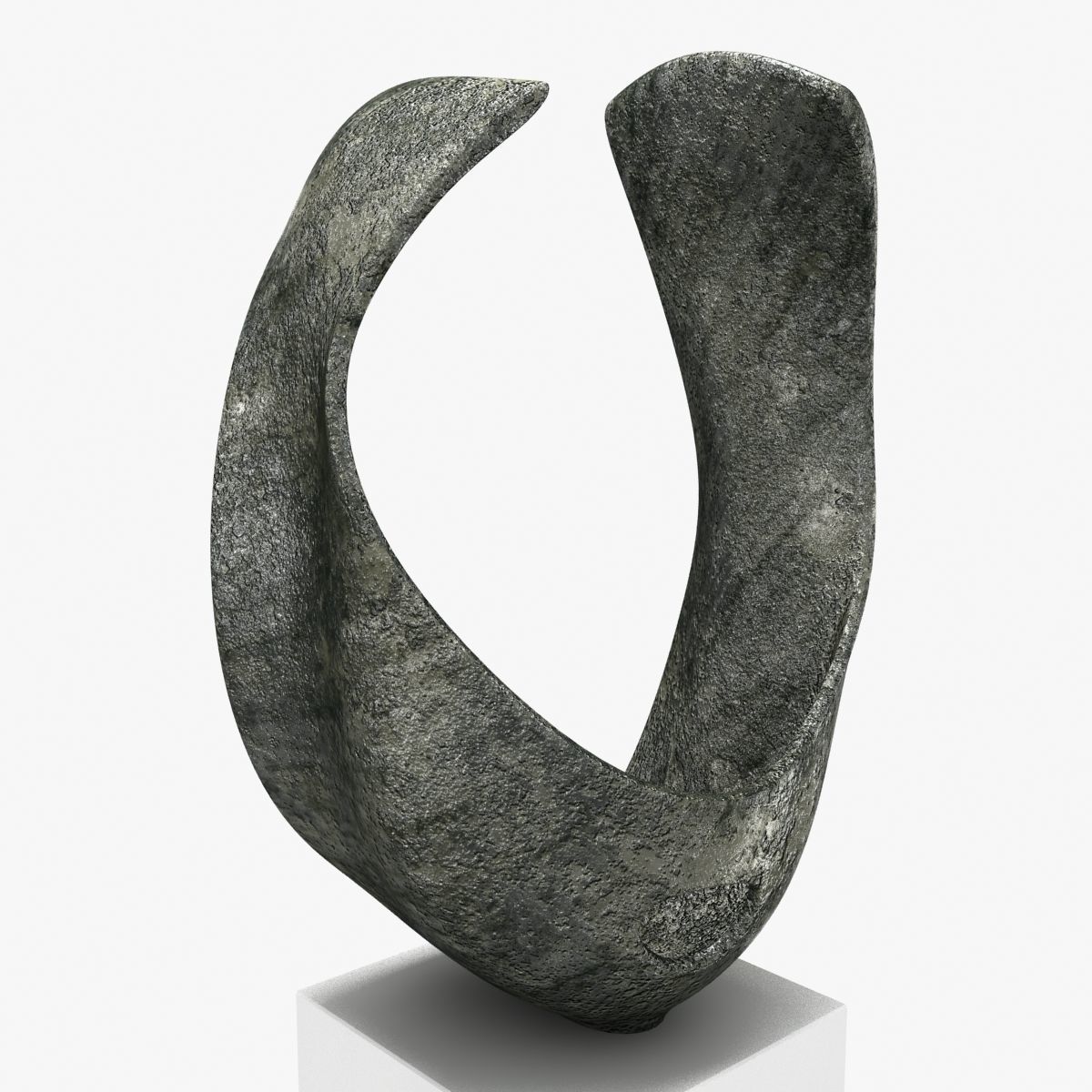 barbara hepworth - curved form bronze sculpture 3D model_9