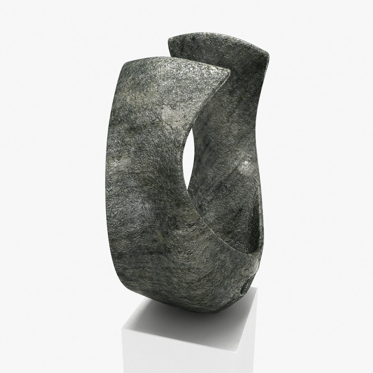 barbara hepworth - curved form bronze sculpture 3D model_5