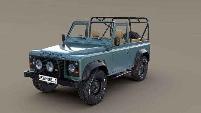 1985 Land Rover Defender 90 with interior ver 3 3D model