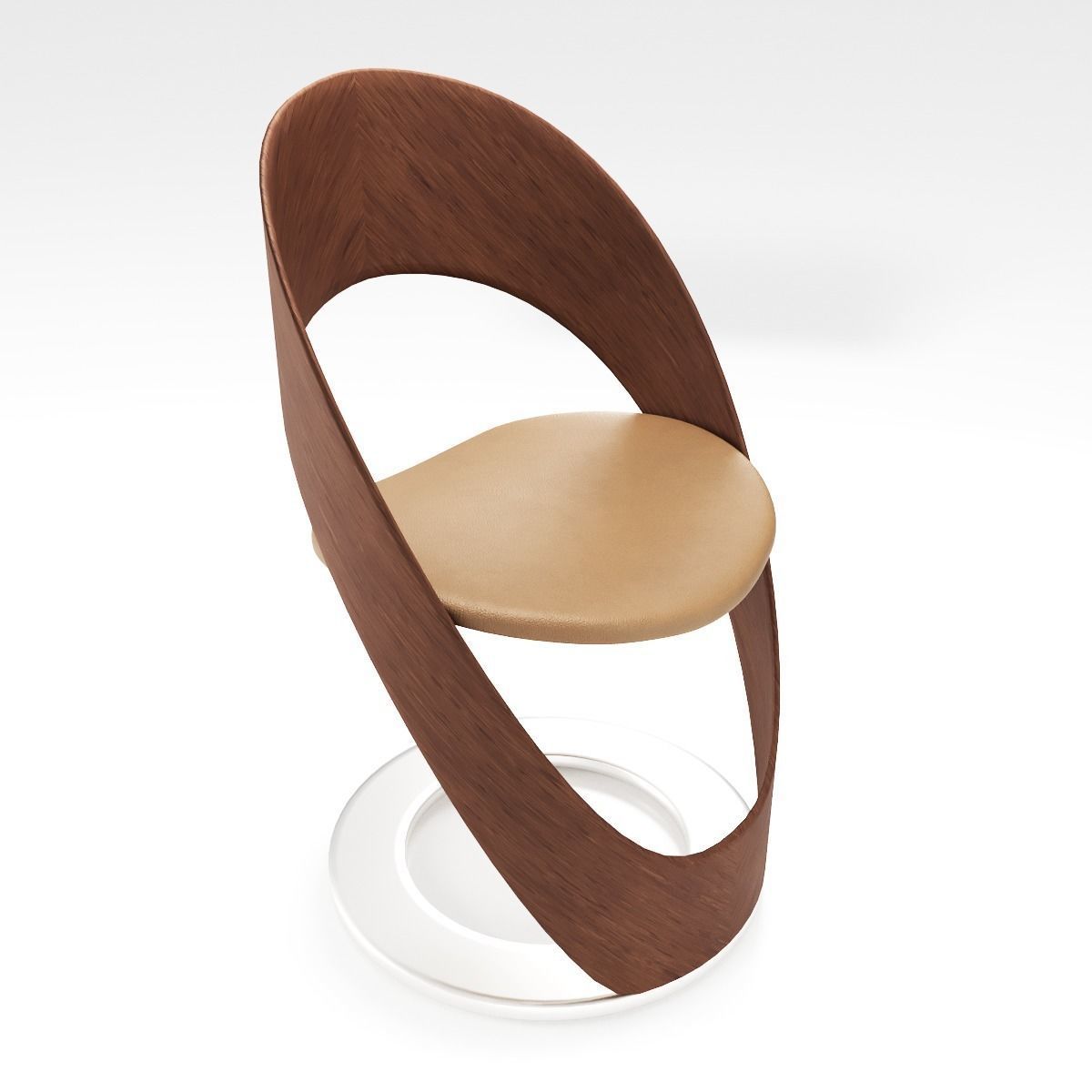  Design Bar Stool  Low-poly 3D model_2