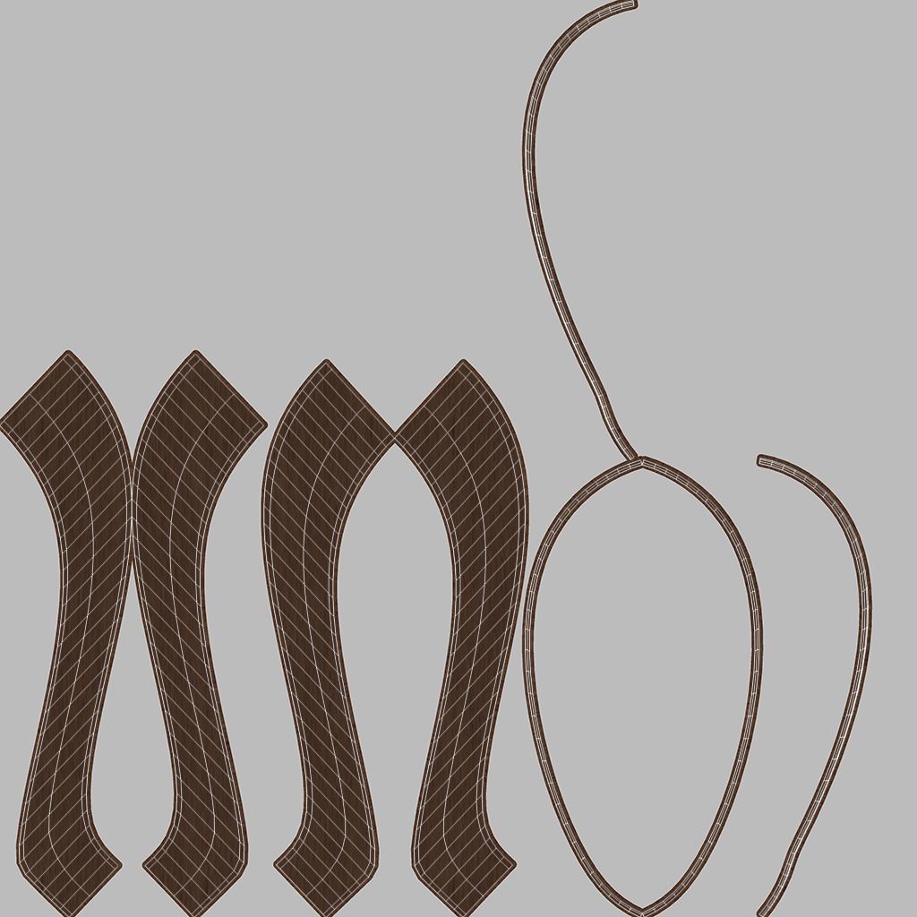  Design Bar Stool  Low-poly 3D model_13