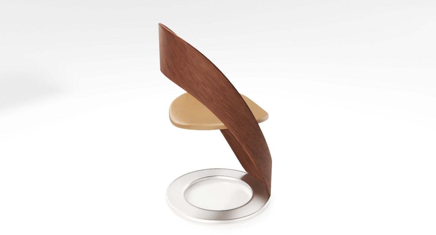  Design Bar Stool  Low-poly 3D model_7