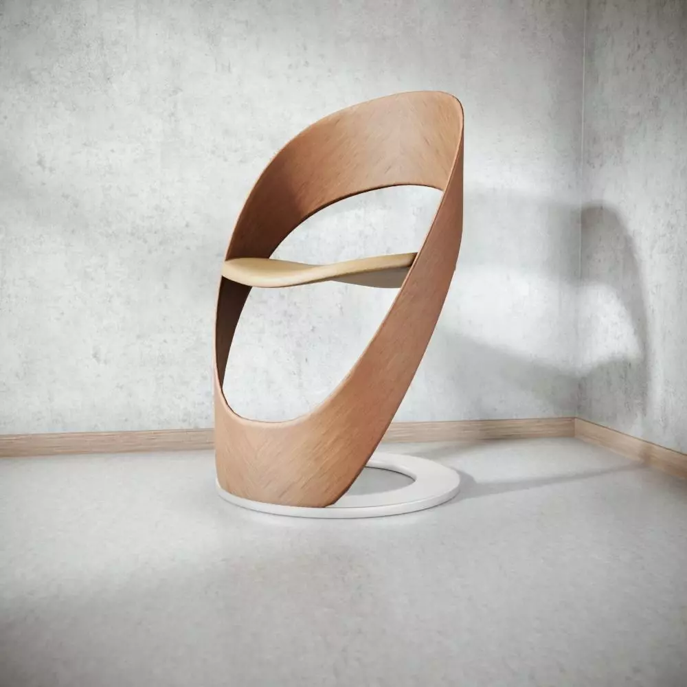  Design Bar Stool  Low-poly 3D model_0