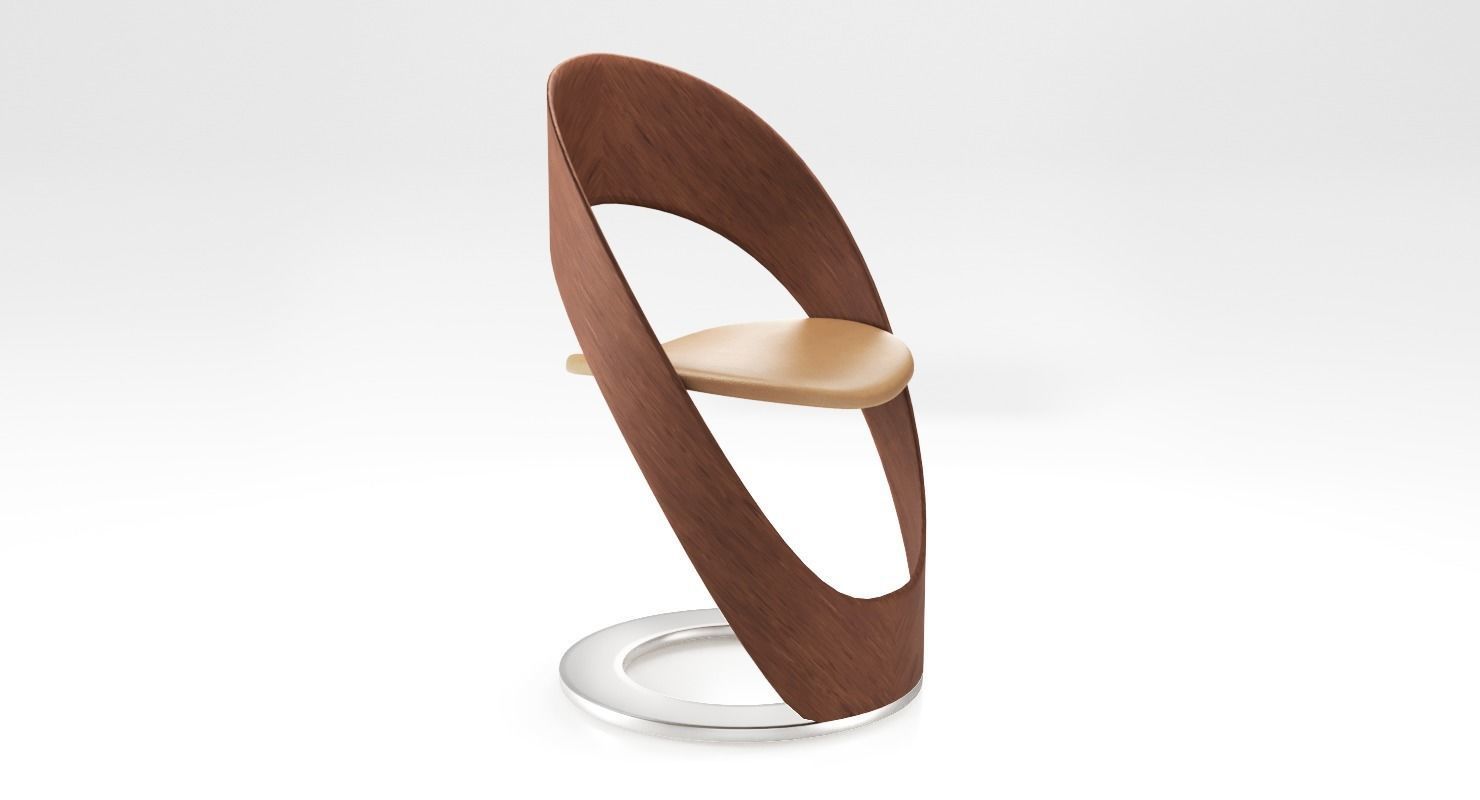  Design Bar Stool  Low-poly 3D model_3