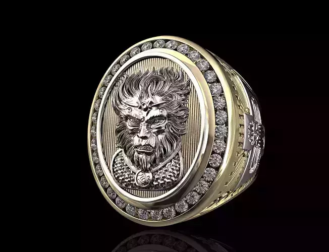 Monkey King ring 3D print model