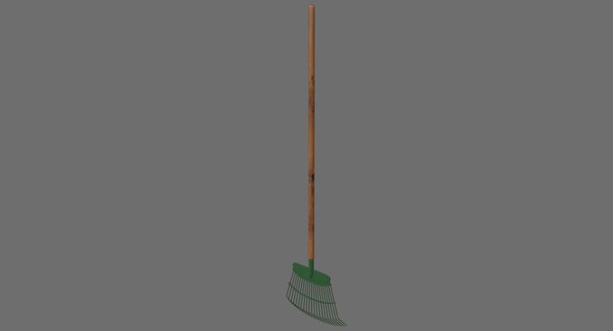 Rake 1A Low-poly 3D model